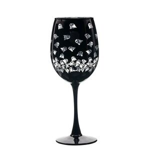 Way to Celebrate Halloween Two Tone Wine Glass Ghosts Set of 2